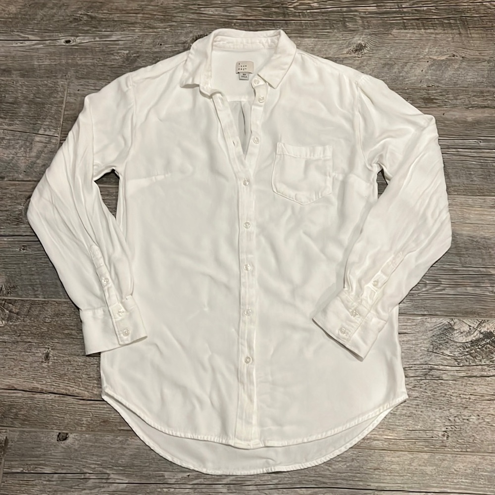 A New Day White Button Down Long Sleeve Shirt